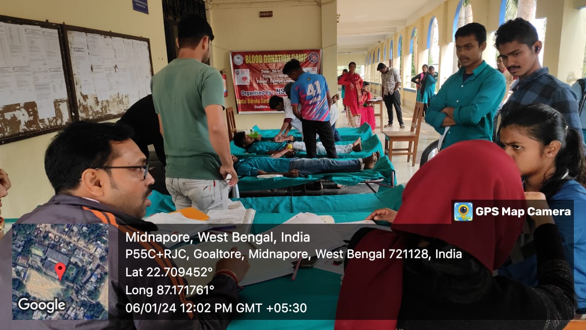 Blood Donation Camp organized by NSS Unit-II of SBSS Mahividyalaya